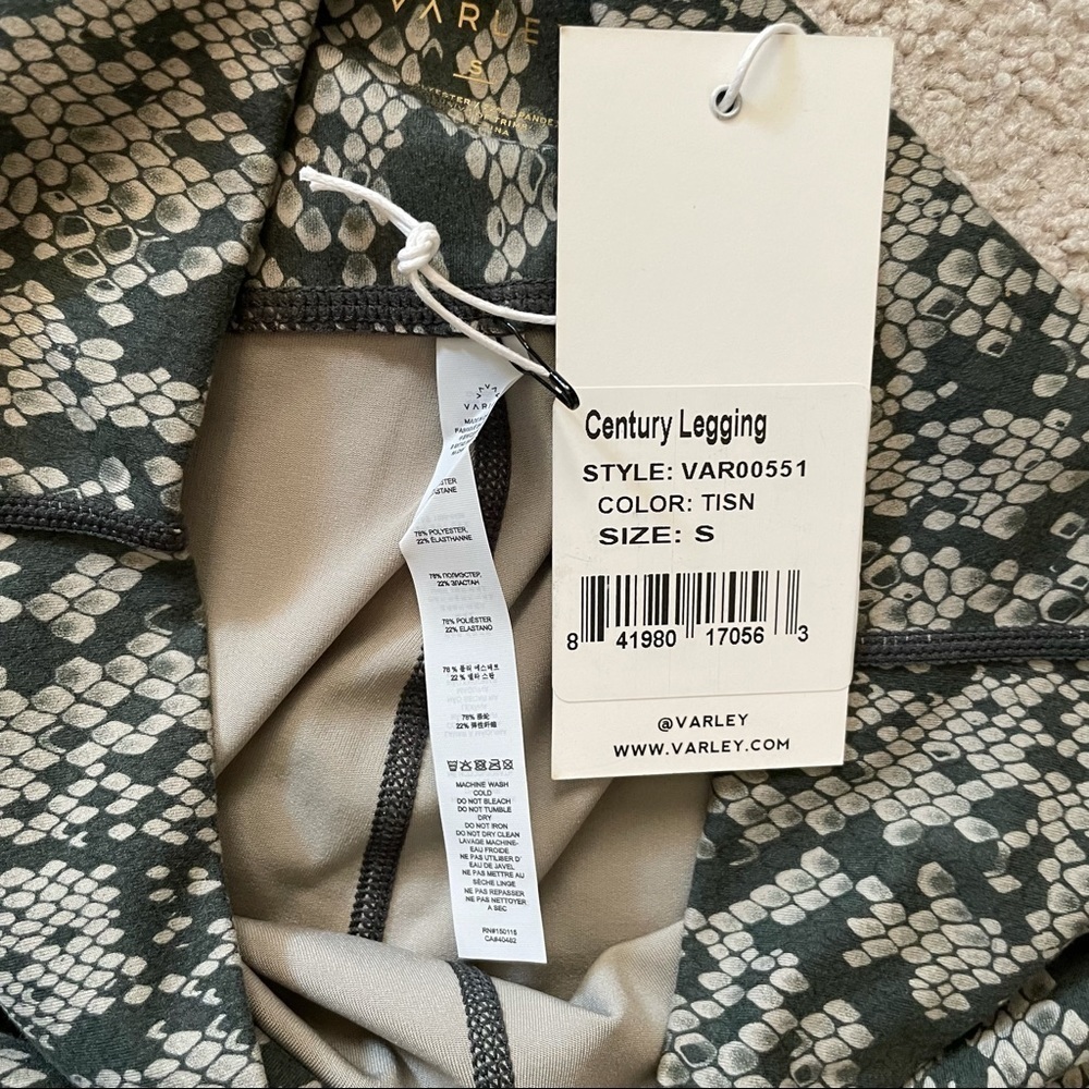 Varley snake print Century leggings small new - Picture 10 of 14